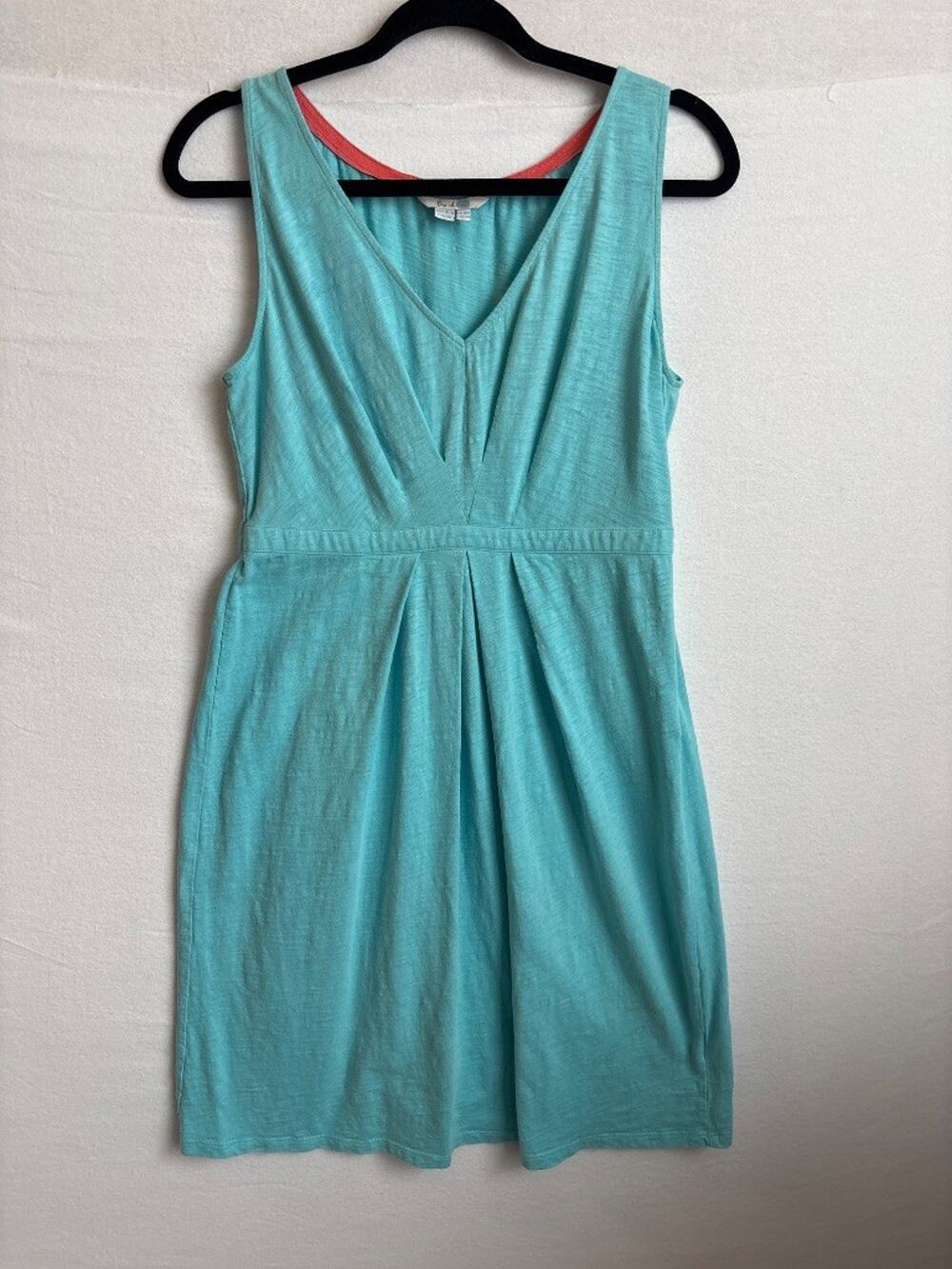 Boden Teal Aqua V-Neck Empire Waist‎ Sporty Mini Dress US 6